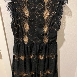 Black and gold cocktail dress